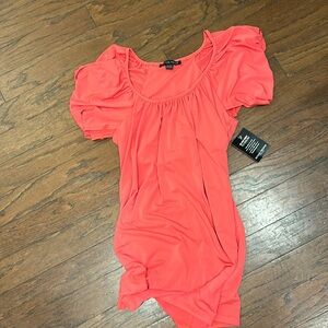 NWT Boston Proper coral cold shoulder mini dress. Size XXS.